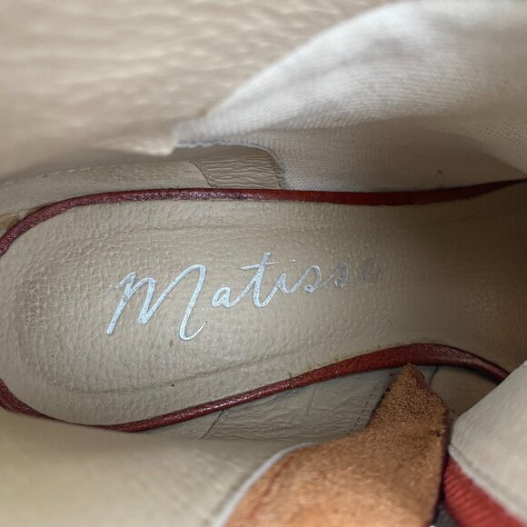 Matisse Folk Brick Red Leather Peep Toe Booties Boots Shoes Lulus Size 8M - Picture 6 of 16